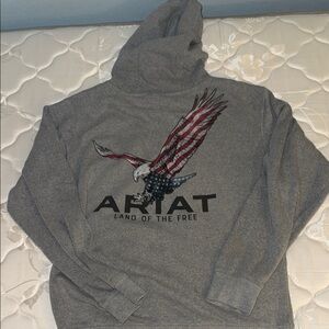 Ariat Men's Gray Turtleneck Sweater with Eagle Graphic